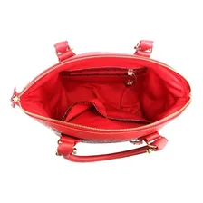 Bolsa Luxo Couro Legitimo Vermelho Croco 24 Horas Cor Vermelho Desenho Do Tecido Croco Foto mini 4