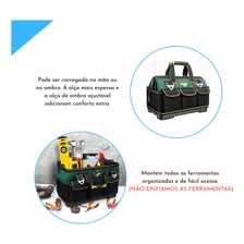 Bolsa Mala Maleta De Ferramenta Fundo Reforçado Grande Foto mini 3