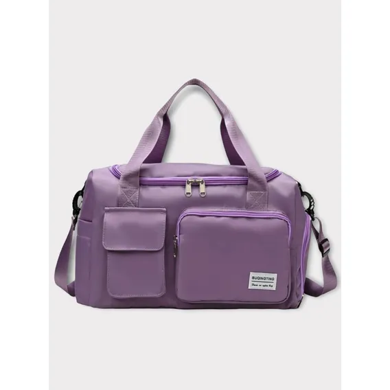 Bolsa Mala Viagem Academia Impermeável Transversal Cor Lilás Foto 1