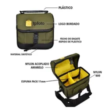 Bolsa Maleta Crazy P/ Cânon Nikon Fuji Cosmus Verde Militar Foto mini  3