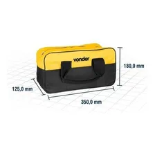 Bolsa Maleta Ferramentas Em Lona Com 8 Divisões Externas Cor Preto - amarelo Foto mini 3