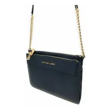 Bolsa Michael Kors Kenly Large Dupla Crossbody Clutch Cor Azul-escuro Foto mini 1