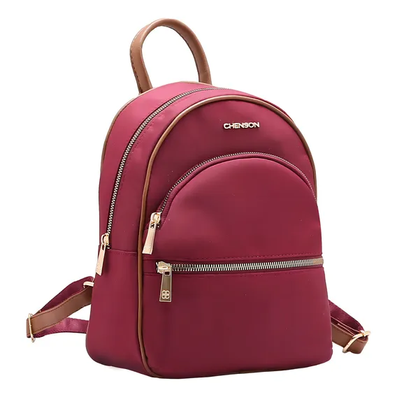 Bolsa Mochila Chenson Bolsa De Costas-bolsa Mochila-mochilinha - Vinho Foto 1