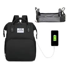 Bolsa Mochila Criança Que Vira Chiqueirinho Bolso Térmico Cor Preto Foto mini 4