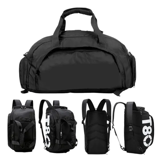 Bolsa Mochila Mala Viagem Academia Feminina Masculina Grande Cor Preto Foto 1