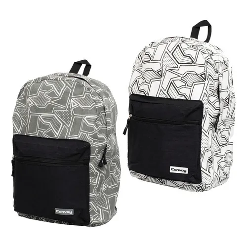 Bolsa Mochila Unissex Escolar Geometric Básica Convoy Foto 1