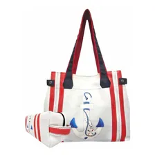 Bolsa Moda Praia Grande E Necessaire Âncora Magicc 205 Cor Branco Foto  mini 1