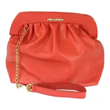 Bolsa Oliver Mour Couro Legitimo Com Alça De Corrente Cor Coral Foto mini  2