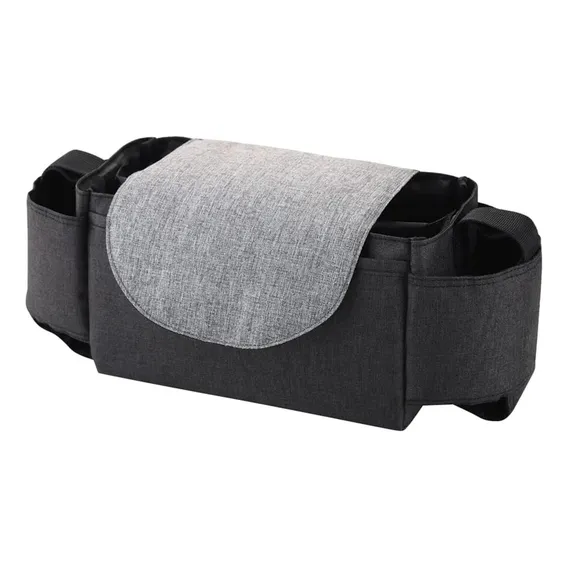 Bolsa Organizador Para Carrinho Bebê Porta Fralda Mamadeira Cor Preto Foto 1