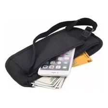 Bolsa para cintura anti furto roubo Money Belt carnaval show cor preto desenho do tecido Liso Foto mini  2