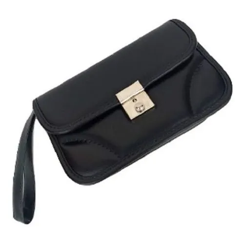 Bolsa Pasta Capanga Masculina BĂblia Pequena Hinário Dv 027 Acambamento dos ferragens NĂquel Cor Preto Cor da correia de ombro Preta Desenho do tecido Liso Foto 1