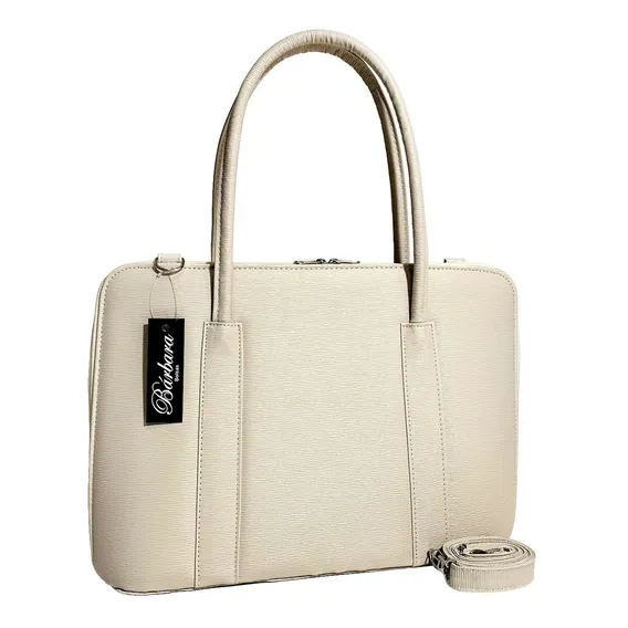 Bolsa Pasta Maleta Executiva Feminina Notebook Cores Cor Creme-riscadinho Foto 1