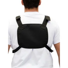 Bolsa Peito Mochila Frontal Pochete Multiuso Motoboy Preta Desenho do tecido Liso Foto mini 3
