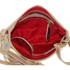 Bolsa Pequena Em Couro Legitimo Oliver Mour Feminina Cor Creme Foto mini 2