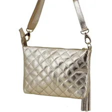 Bolsa Pequena Em Couro Legitimo Oliver Mour Feminina Cor Creme Foto mini 1