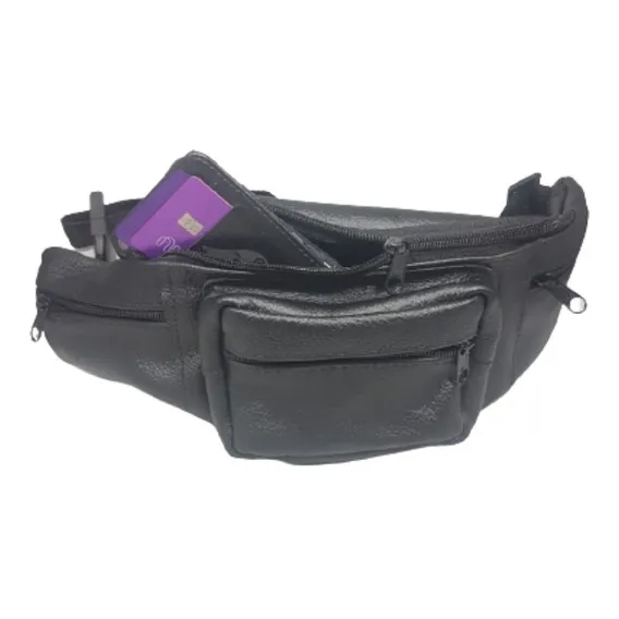 Bolsa Pochete De Cintura Em Couro Legitimo Foto 1