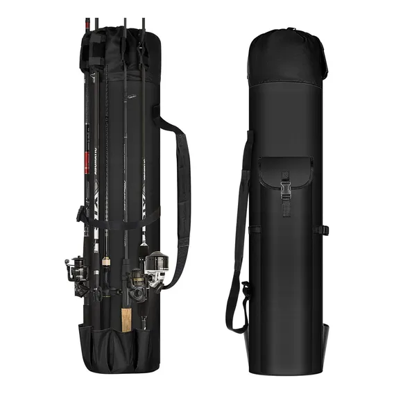 Bolsa Porta Vara De Pesca Dupla Camada Bolsa Para Vara Pesca Cor Preto Foto 1