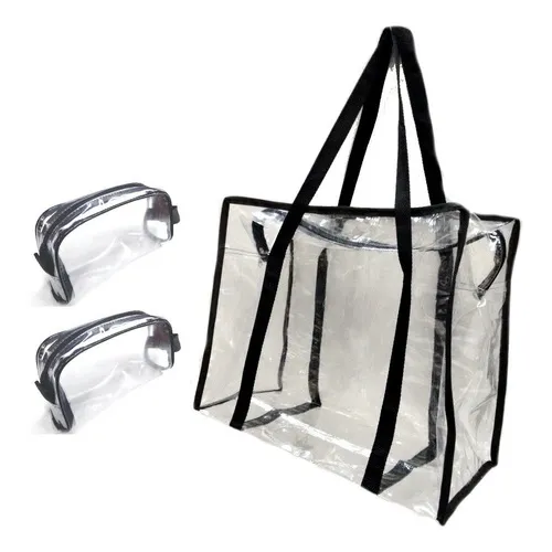 Bolsa praia M&M Transparente - preto Foto 1