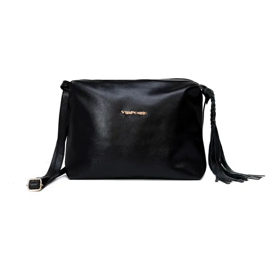 Bolsa Saco Feminina Couro Bovino Legítimo Média Foto 1