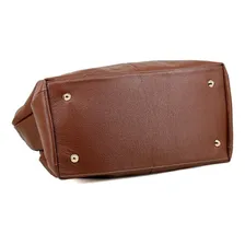 Bolsa Saco Luxuosa Em Couro Legítimo Oliver Mour Modelo1025 Cor Marrom Foto mini 4