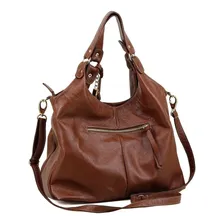 Bolsa Saco Luxuosa Em Couro Legítimo Oliver Mour Modelo1025 Cor Marrom Foto mini 3