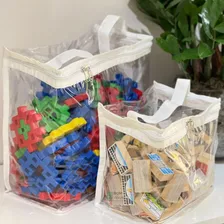 Bolsa, Saco Organizador De Brinquedos, Tamanho M 30x30x15 Cor Branco Foto mini 3