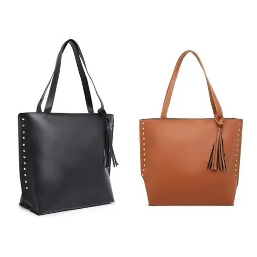 Bolsa Sacola Feminina Grande Kit Com 2 Alça de Ombro e Lado Foto 1