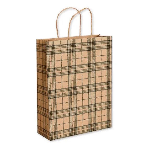Bolsa Sacola Sacola Xadrez palha layout xadez 10cm - 18cm - 25cm Foto 1