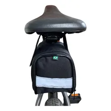 Bolsa Selim Banco Bike Refletivo Impermeável Art Mania Cor Preto Foto mini 3