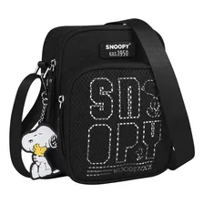 Bolsa Snoopy Snoopy Retangular Sp2379 - preto Foto mini 1