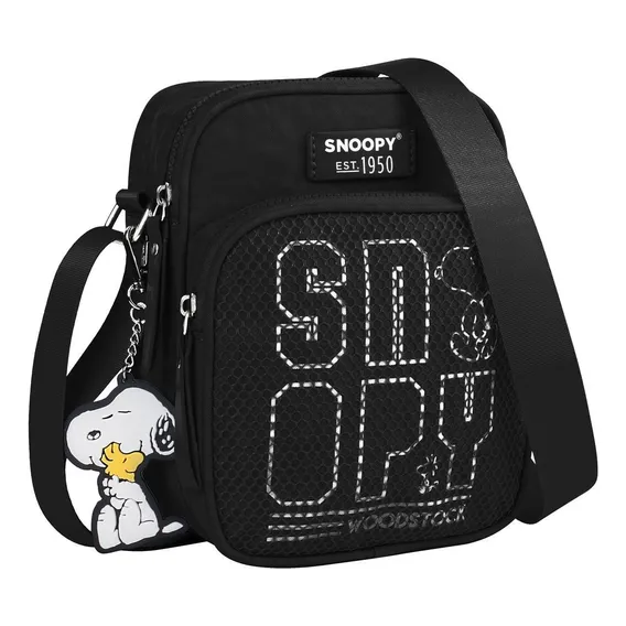 Bolsa Snoopy Snoopy Retangular Sp2379 - preto Foto 1