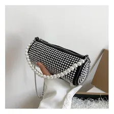 Bolsa Strass Luxo Festas Alça Pérola Foto mini  3