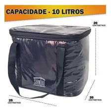 Bolsa Térmica 10 Litros Lanches Bebidas Fruta Cerveja Refrigerante 15 Latas Praia Cor Azul Foto mini 4