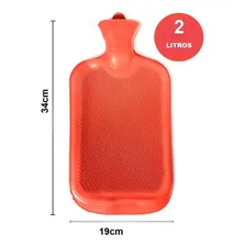 Bolsa Térmica Compressa Água Quente Em Borracha 2 Litros Foto mini 3