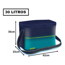 Bolsa Térmica Cooler 30 Litros Dobrável Soprano Pop Azul Foto mini 2