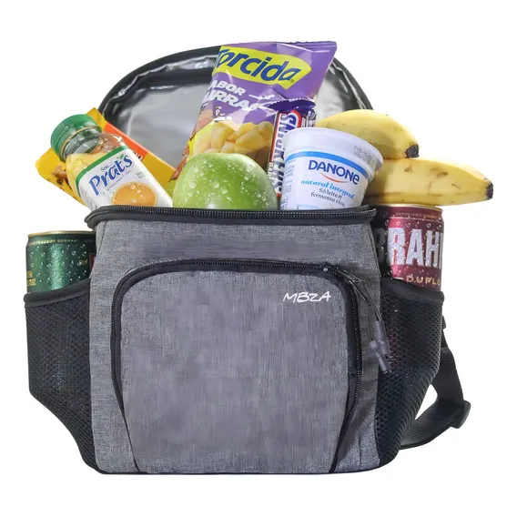 Bolsa Térmica Fitnes Compacta Marmita Lancheira Academia Fit Cor Cinza Bolsa Termica Fit Grande Mbza Foto 1