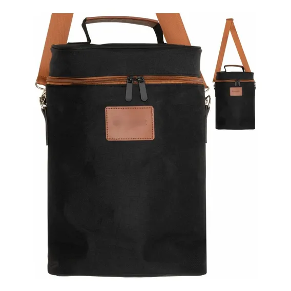 Bolsa Térmica Para Vinhos Wine Bag Em Poliéster E Peva 2 Garrafas Foto 1