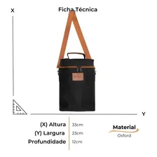 Bolsa Térmica Para Vinhos Wine Bag Em Poliéster E Peva 2 Garrafas Foto mini 3