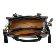 Bolsa Tote Couro Legitimo Sifra Luxo Cor FLOTER PRETO Foto mini  2