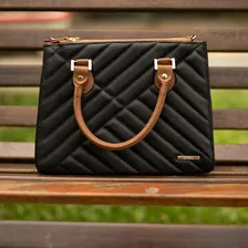 Bolsa Tote Média Couro Legitimo Luxo Sifra Cor Preto Foto mini 4