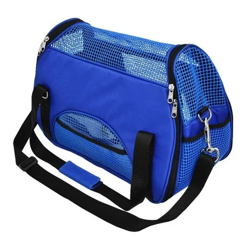 Bolsa Transporte Nylon 600 Atenas São Pet Cão E Gato Azul Foto 1