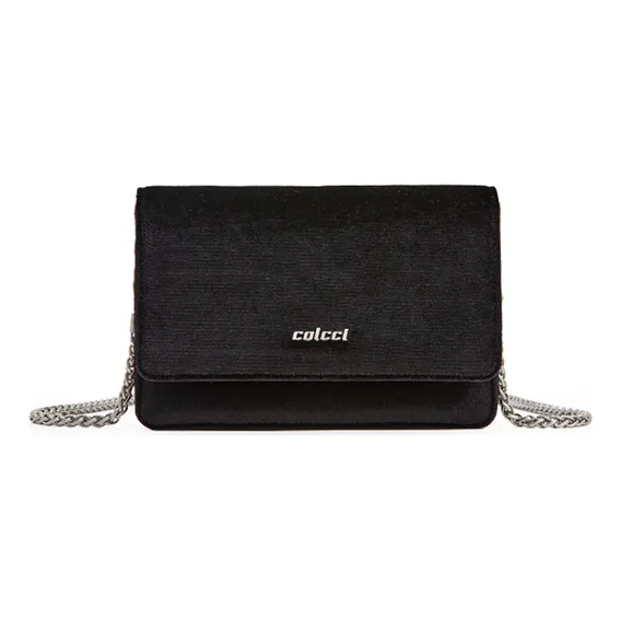 Bolsa transversal Colcci Bolsa Crossbody Colcci Veludo veludo - preto Foto 1