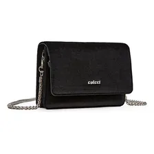 Bolsa transversal Colcci Bolsa Crossbody Colcci Veludo veludo - preto Foto mini 2