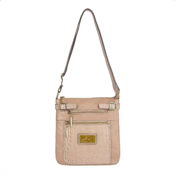 Bolsa Transversal De Couro Chloe Cor Nude Foto 1