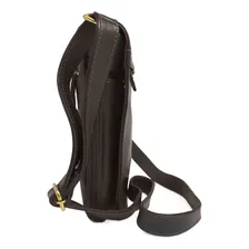 Bolsa Transversal De Couro Jimmy - Marrom Café Foto mini 3