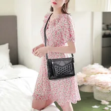 Bolsa Transversal Femina Bolsa De Ombro Hand Wallet Cor Preto Foto mini 4