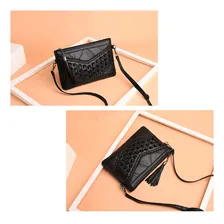 Bolsa Transversal Femina Bolsa De Ombro Hand Wallet Cor Preto Foto mini  3