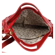 Bolsa Transversal Feminina Luxo Em Couro Vermelha Foto mini 4