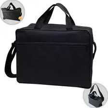 Bolsa Transversal Reflex Pasta Carteiro Nylon Com Alça Maleta Mala Cor Preto Foto mini 1