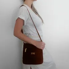 Bolsa Transversal Topgrife Couro Marrom Foto mini  2